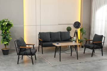 Rüya, 3+1+1 Bahçe-Balkon Mobilyası, Antrasit