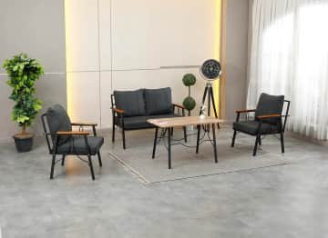 Rüya, 2+1+1 Bahçe-Balkon Mobilyası, Antrasit